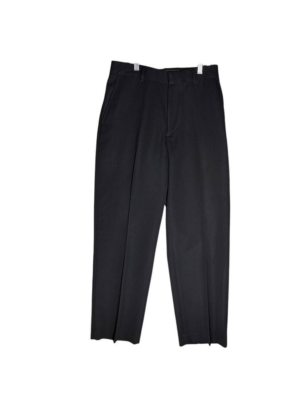 VTG Eddie Bauer Dress Pants Mens 30x30 Black Classic Fit Flat Front Straight